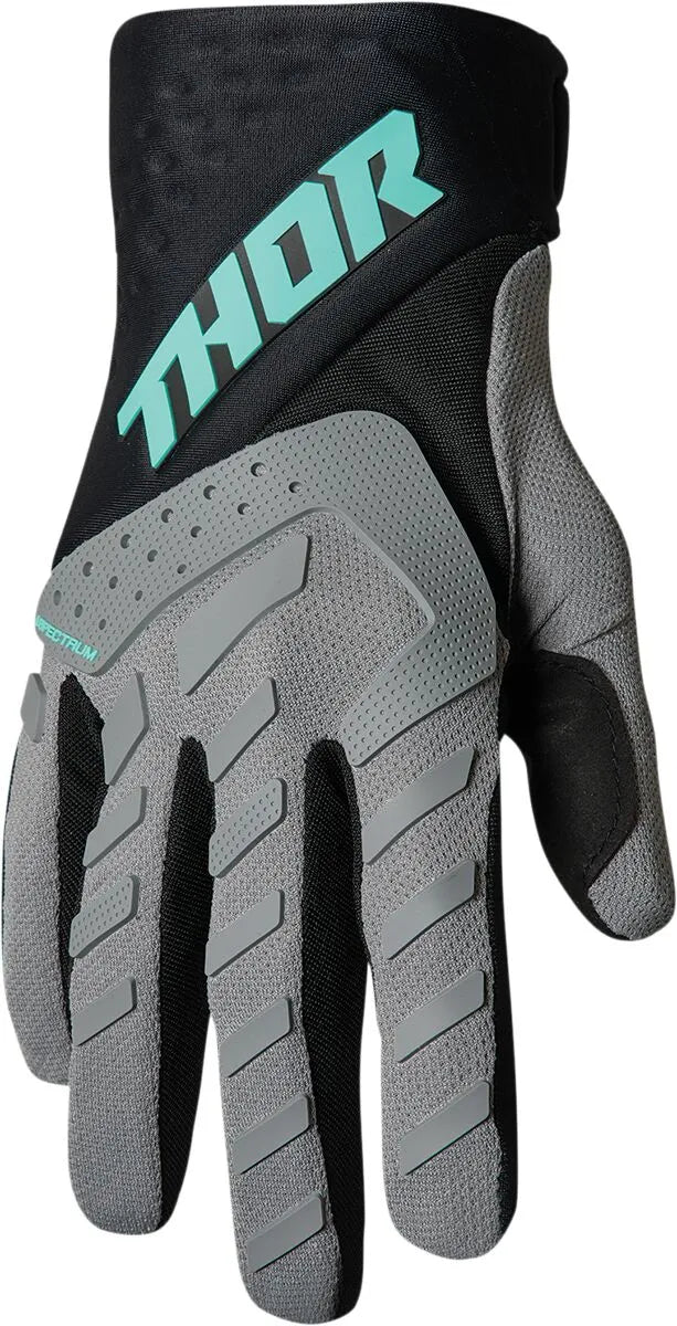 Thor Youth Spectrum Gloves - Black/Gray/Mint