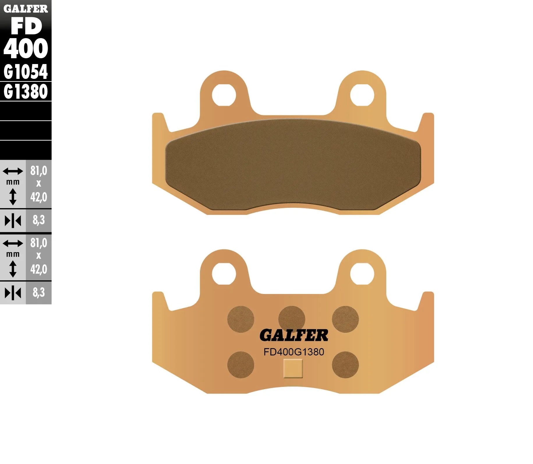 Galfer Hh Sintered Brake Pads For Motorcycle - Rear