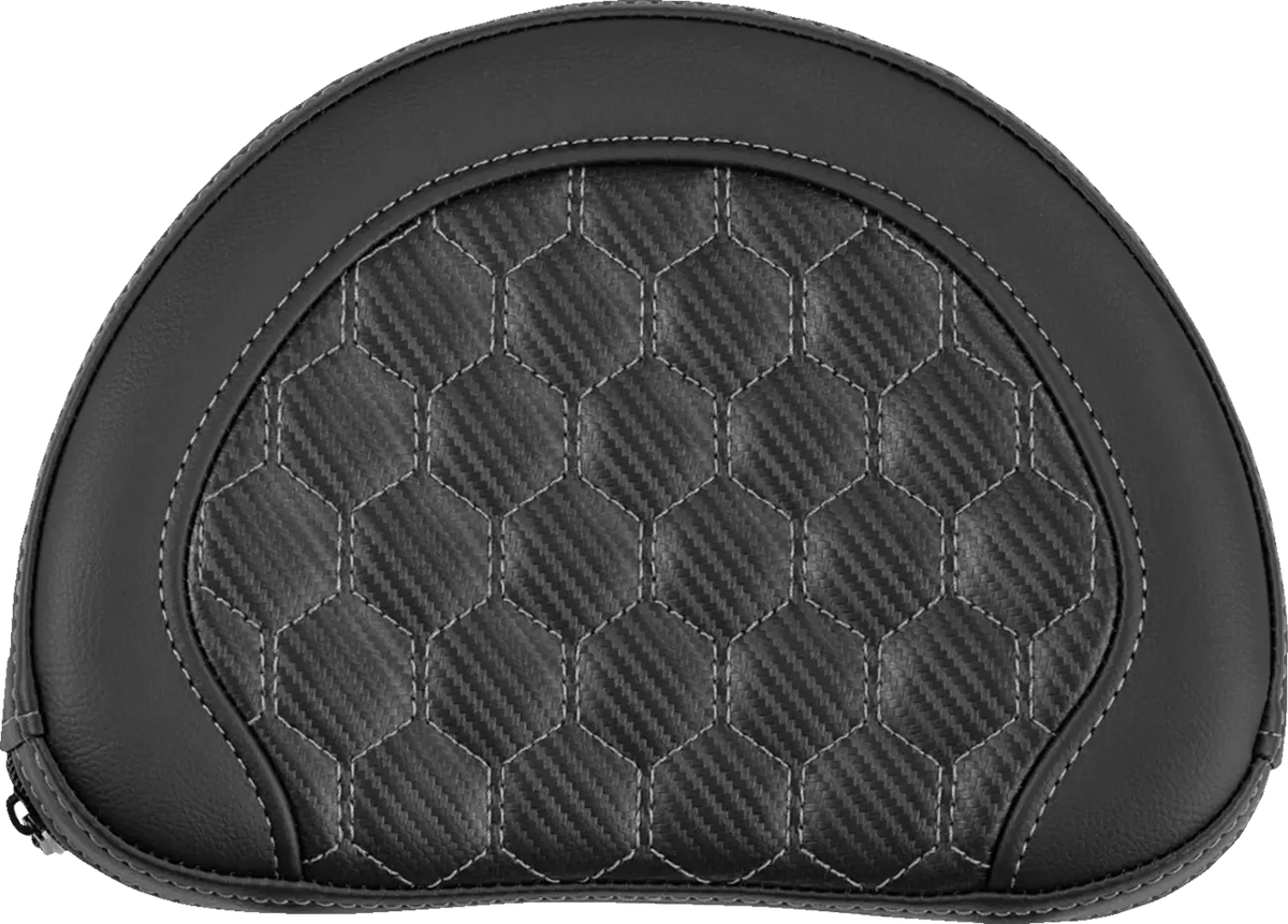 Saddlemen Contoured Sissy Bar Pad Gray Stitch for 5" Sissy Bars