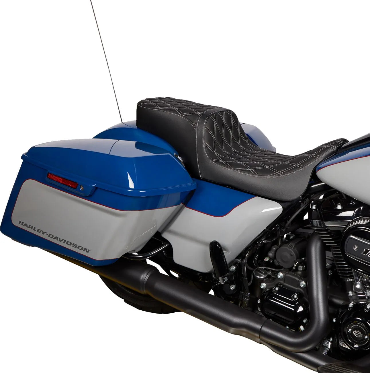 Drag Specialties Performance Predator 2-up Seat - For Harley Davidson