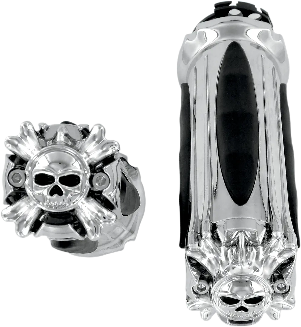 Kuryakyn Zombie Grips - Chrome Motorcycle Grips