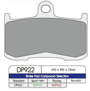 Dp Brakes Standard Sintered Metal Bromsbelägg - Fram