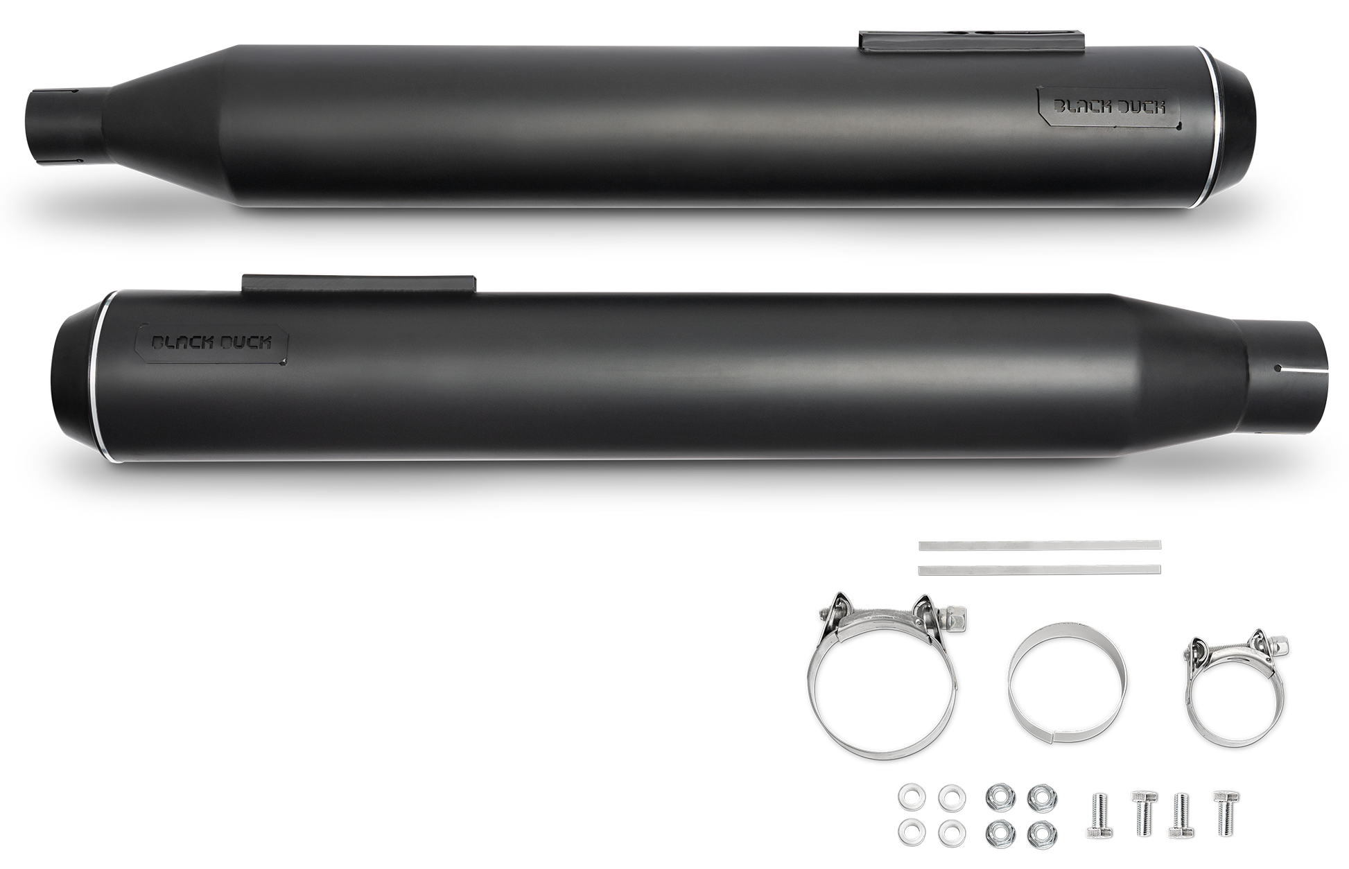 Black Duck Slip-On Mufflers for Milwaukee Eight Touring – Exhaust