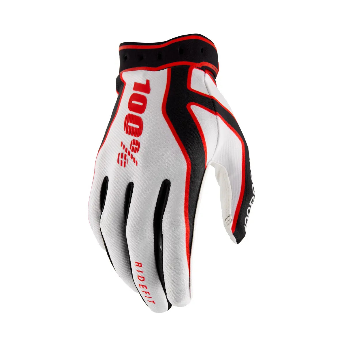 100% Ridefit Gloves Grey/Black
