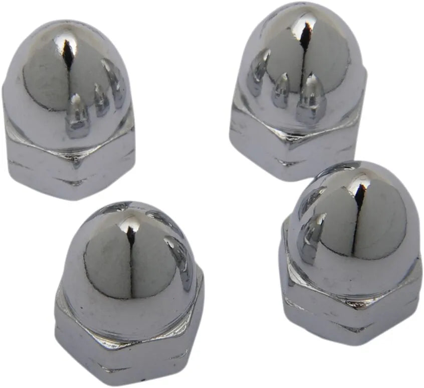 Drag Specialties Chrome Acorn Nuts 8mm 4-Pack
