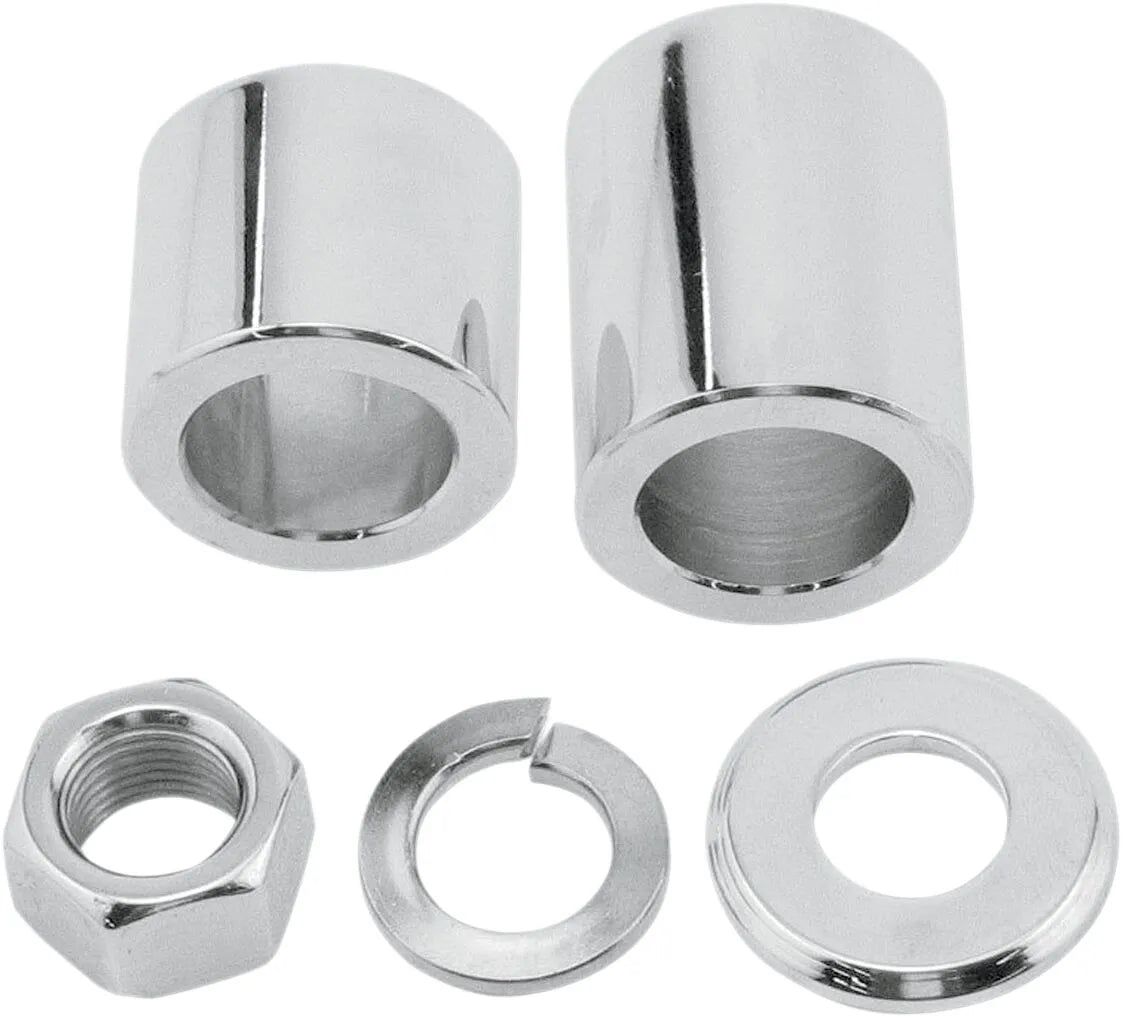 Colony Front Axle Spacer Nut Kit Polished Chrome for Fat Boy