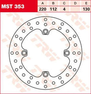 Trw Rund Fast Bromsskiva 220mm-250mm - Bak