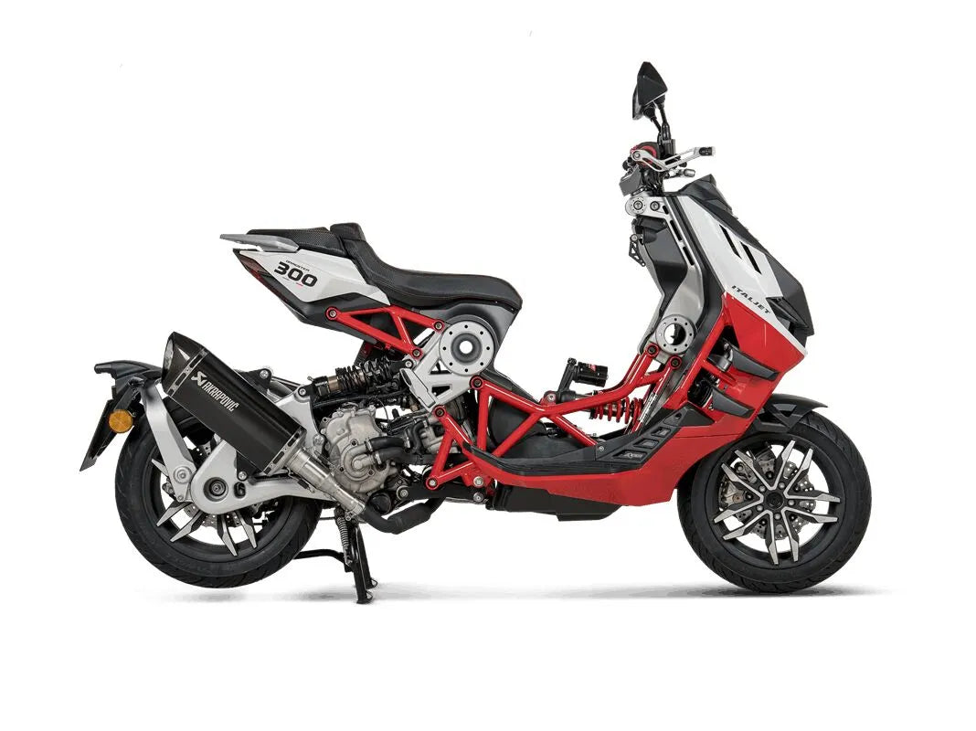 Akrapovic Slip-On Line Ljuddämpare För Scooters - ECE Väglaglig