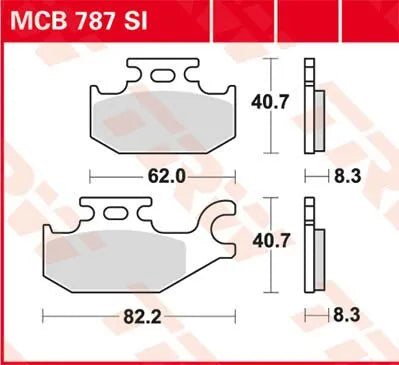 Trw Si Series Sintered Off-road Brake Pads Set - Front