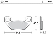 Moto-master Nitro Atv Bromsbelägg - Sintrat Metall - Bak