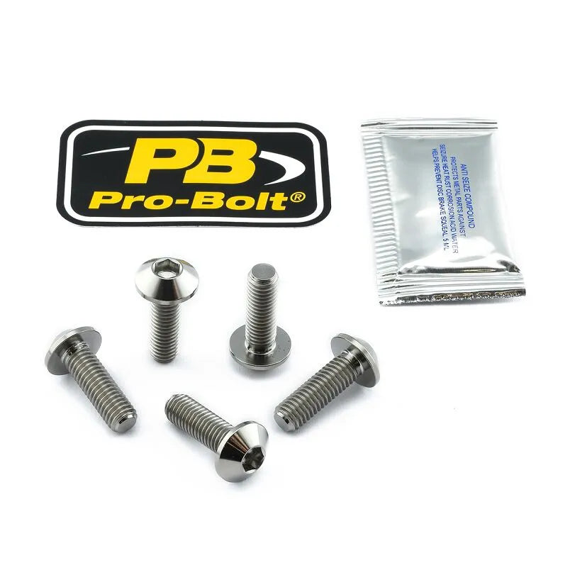 Pro Bolt Titanium Broms Rotor Monteringsbult Kit