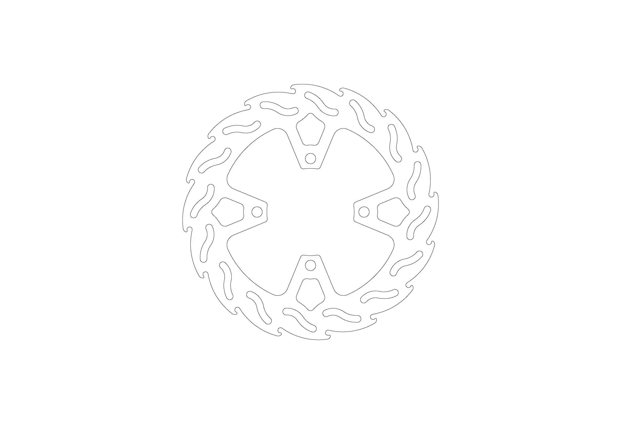 Moto-master Flame Fixed Broms Rotor - Bak