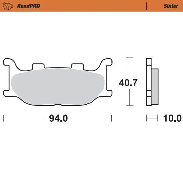 Moto-master Roadpro Sintered Brake Pad Front - Front