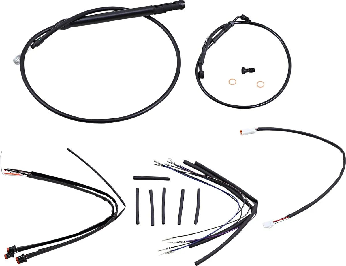 Burly Brand Complete Handlebar Cable/Line Kit for Ape Hangers