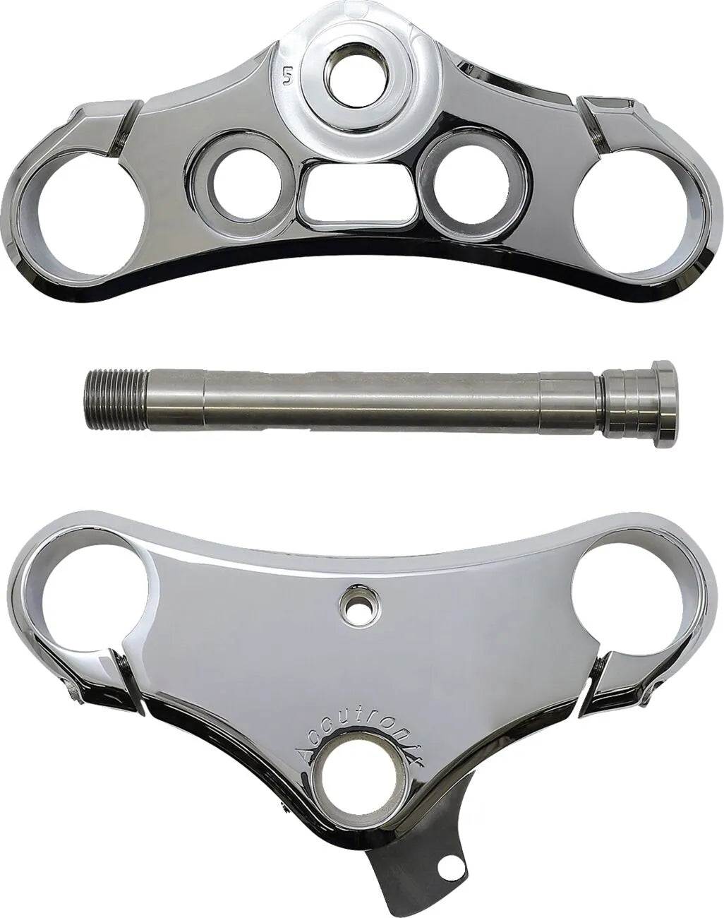 Accutronix Elite 49 Triple Tree Kit 5° Rake Chrome