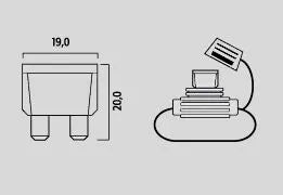 Flosser 30a Standard Plug-in Fuses