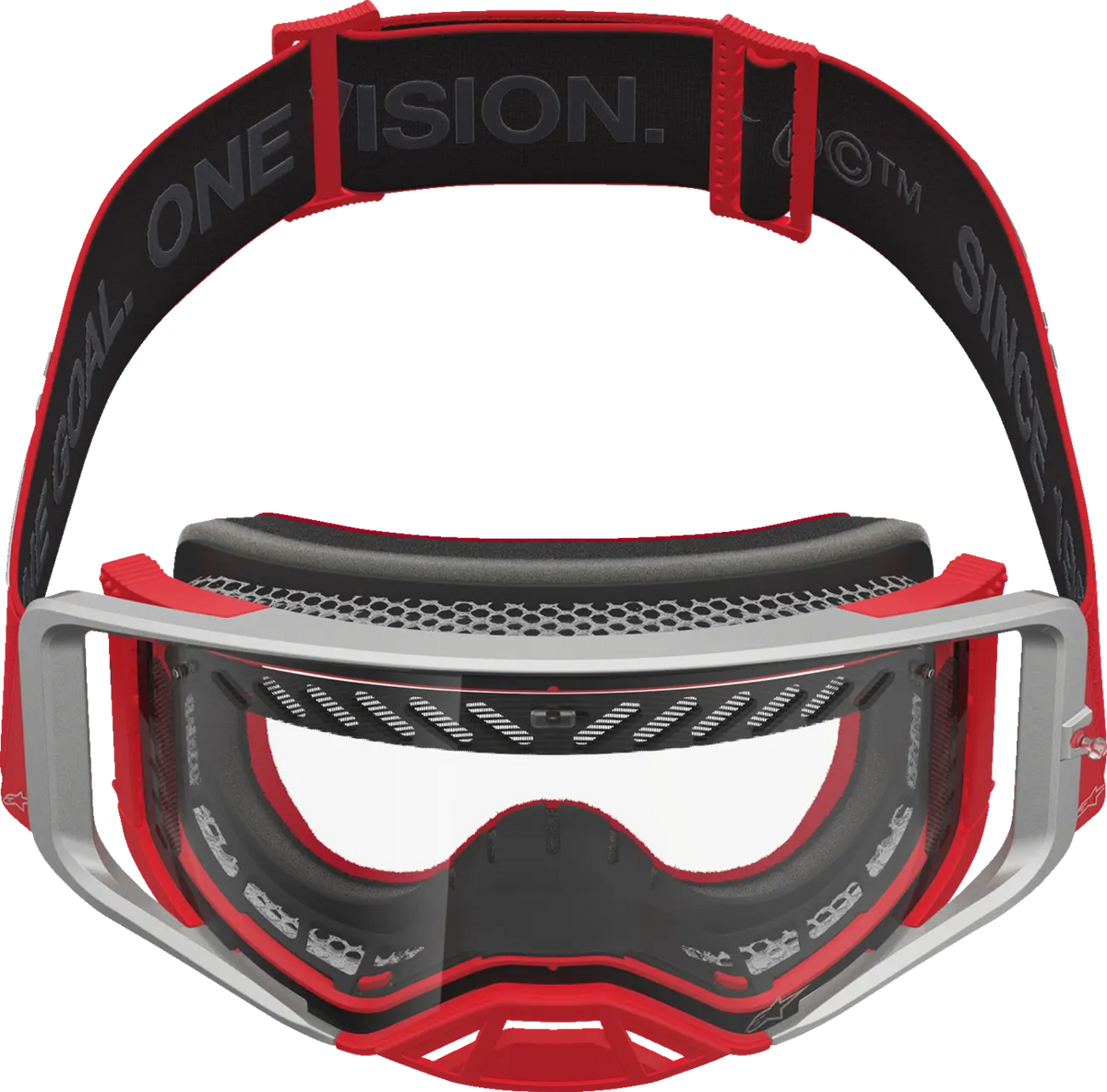 Alpinestars Supertech Dura Air Fluid Goggle Red/Silver/Clear