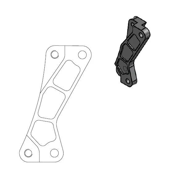Moto-master Supermoto Rotor Adapter Bracket For 320mm Rotors