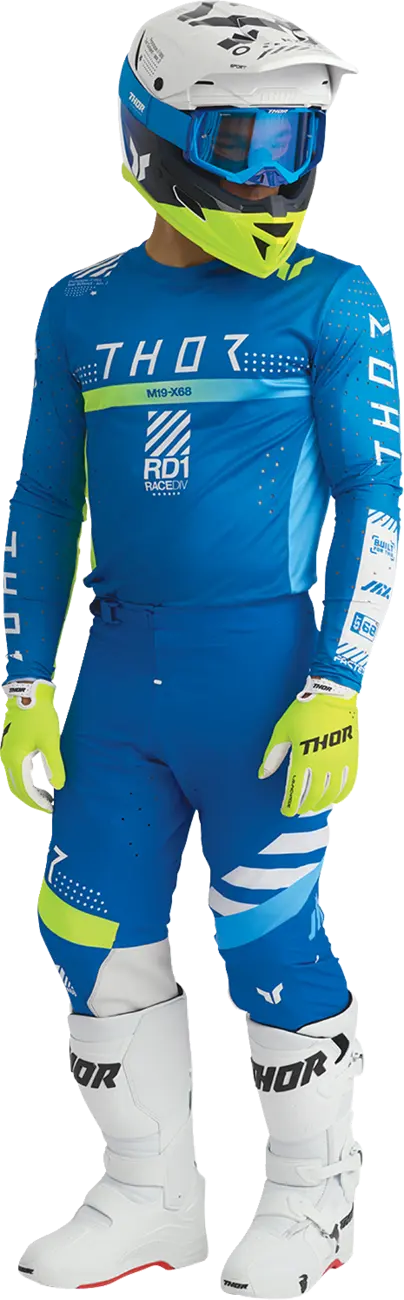 Thor Sportmode Synth Pants - Blue/White/Yellow