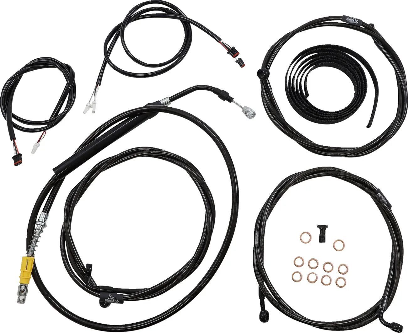 La Choppers Complete Cable Kit for 15-17 inch Handlebars