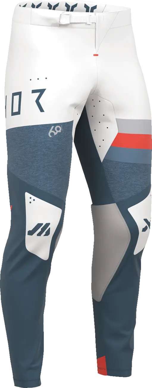 Thor Sportmode League Pants - Blue/Light Gray/Red/White