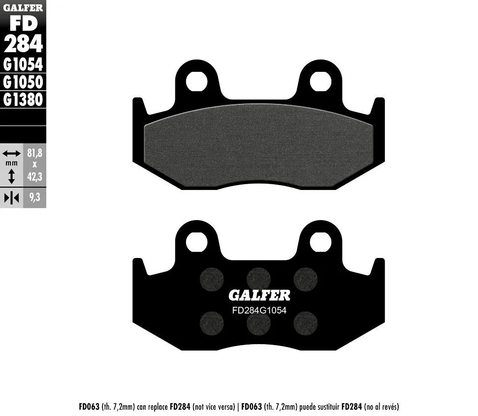 Galfer Semi-metalliska Bromsbelägg För OEM Ersättning - Fram