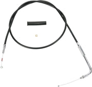 Drag Specialties Black Vinyl Idle Cable for Threaded Fitment