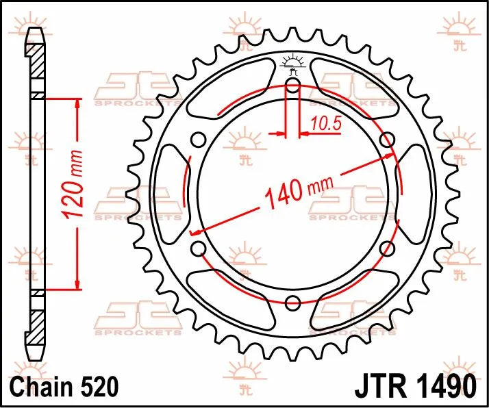 Jt Sprockets Steel Rear Sprocket 520-37t