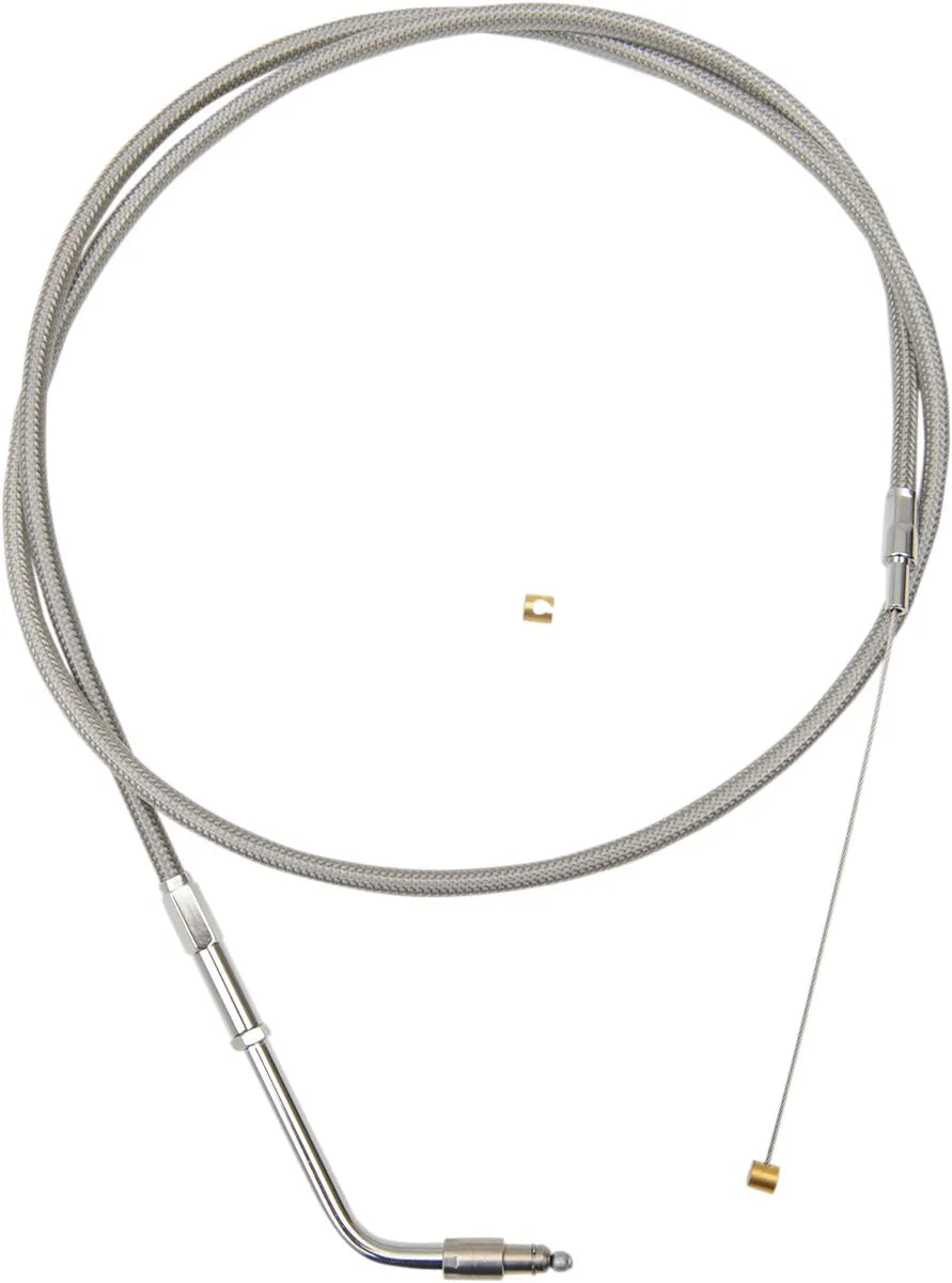 La Choppers Stainless Braided Throttle Cable for Handlebars