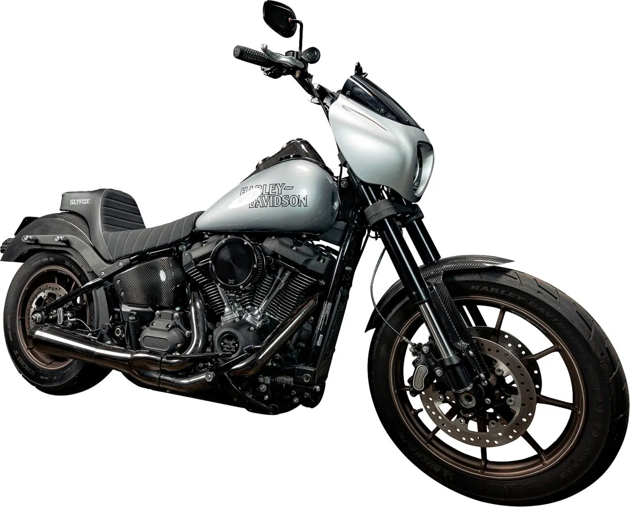 2-Up Slyfox High Noon Seat - Maximum Comfort - For Harley Davidson