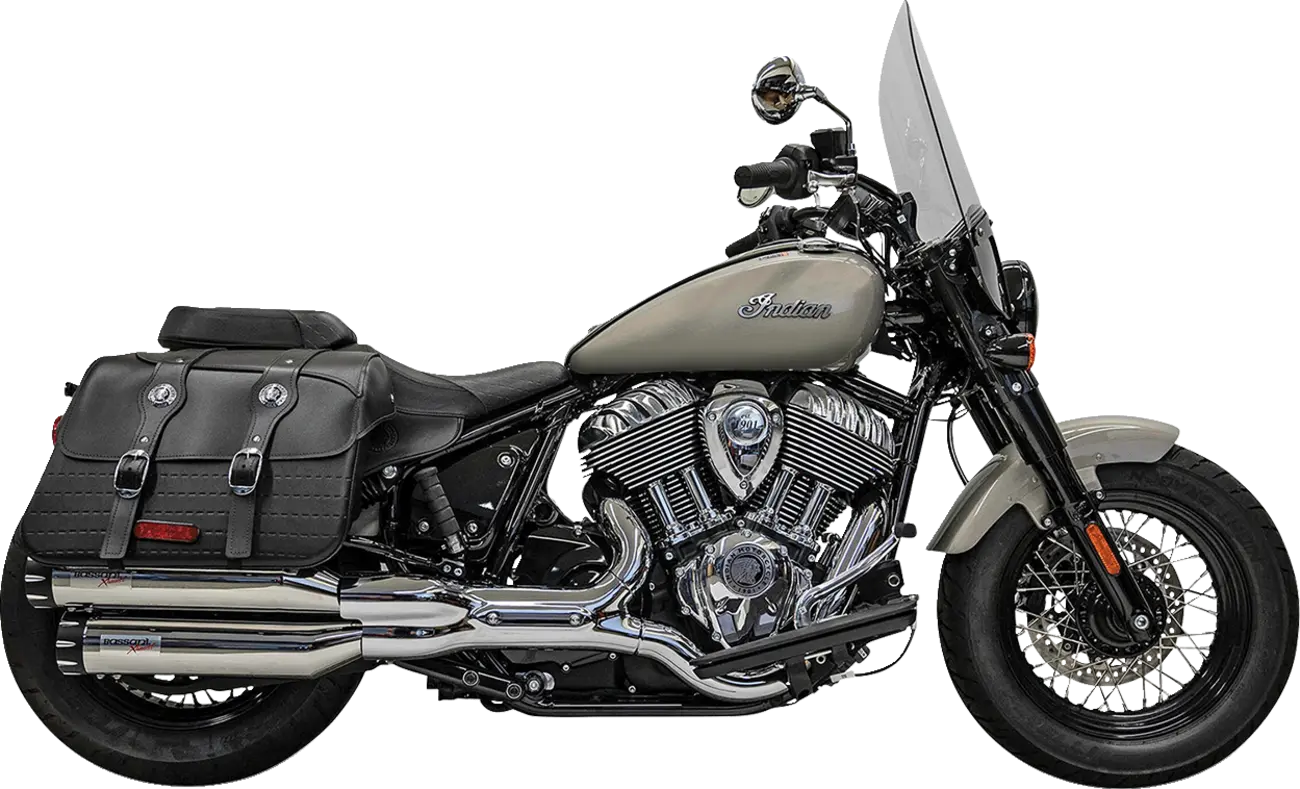 Bassani Xhaust 4" Slip-On Avgasrör med Svarta Ändstycken
