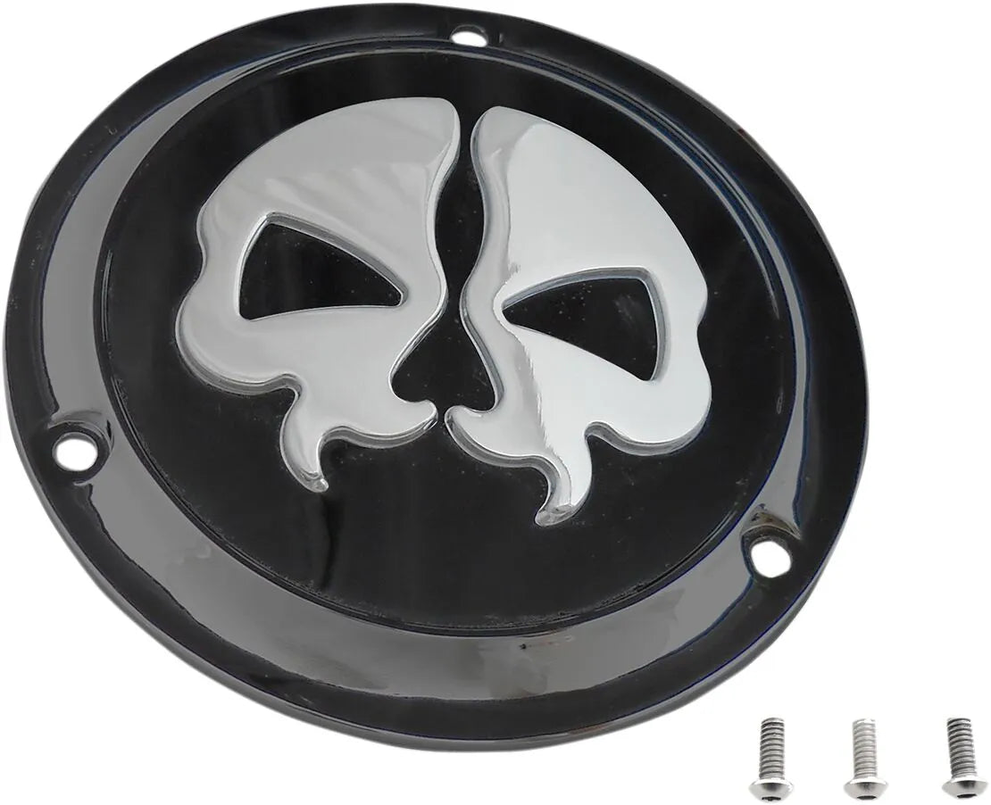Drag Specialties Split Skull Derby Cover - Black