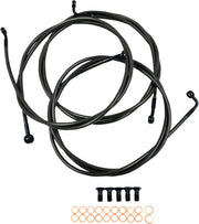 La Choppers Midnight Braided Bromsledningskit Med Abs