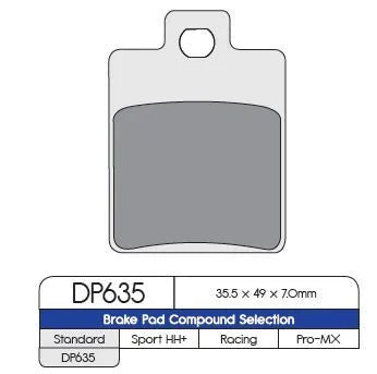 Dp Brakes Standard Sintermetall Bromsbelägg - Fram & Bak