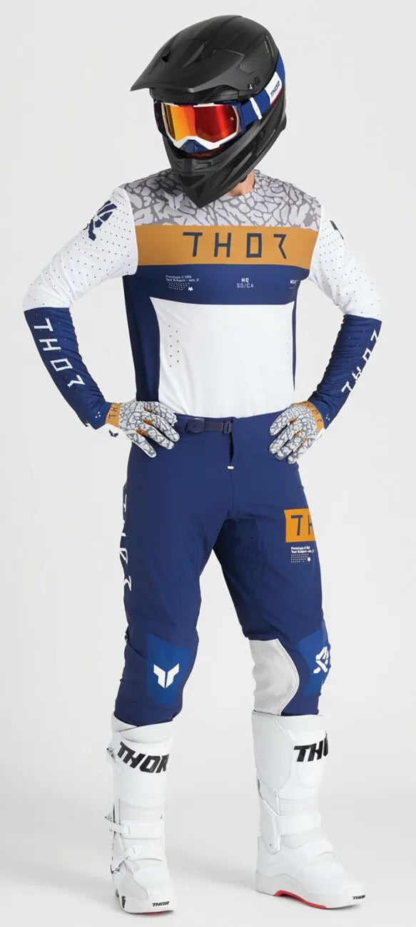 Thor Sportmode Bravo Gloves - Gray/Navy/White/Copper