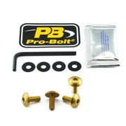 Pro Bolt Aluminium License Plate Bolt Kit - Gold