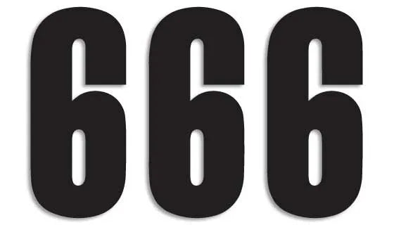 Blackbird Racing Number Plate Graphic - Three Series Numbers