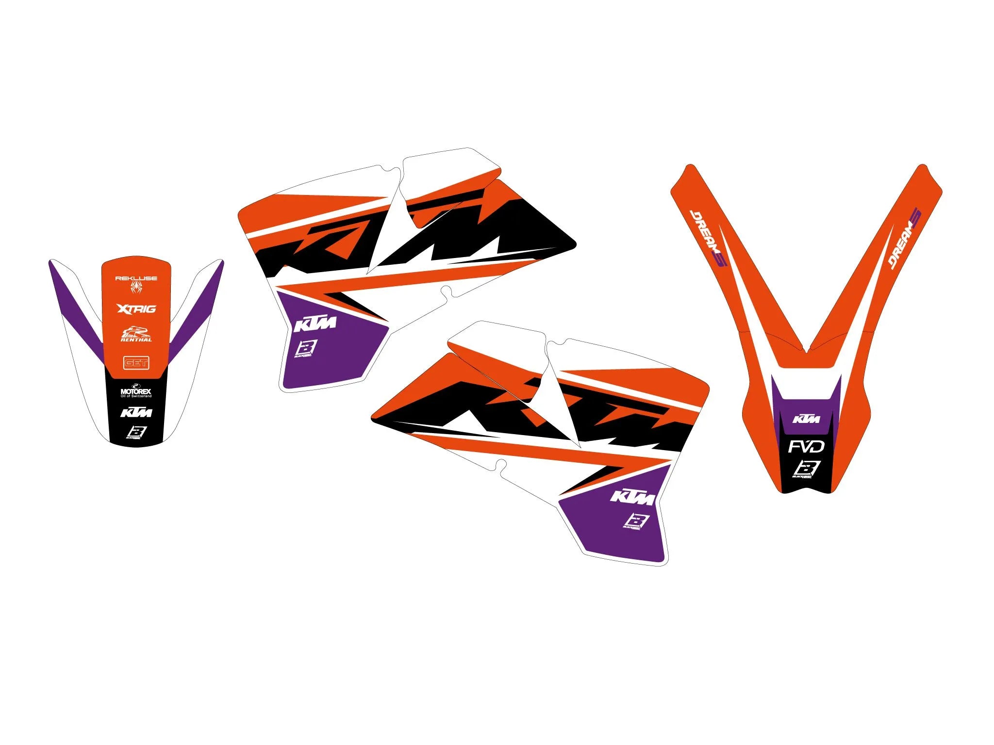 Blackbird Racing Dream 5 Graphic Kit For Ktm