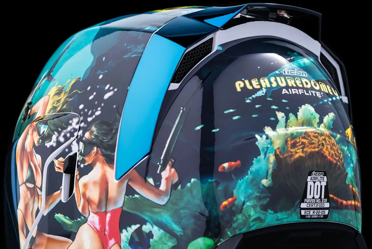 Icon Airflite Pleasuredome 4 Helmet Full Face Blue