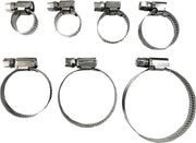 Parts Unlimited Embossed Stainless Steel Hose Clamps 8mm-16mm 10