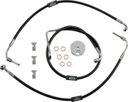 La Choppers Svart Flätad Bromsslang Kit För Ape Hangers