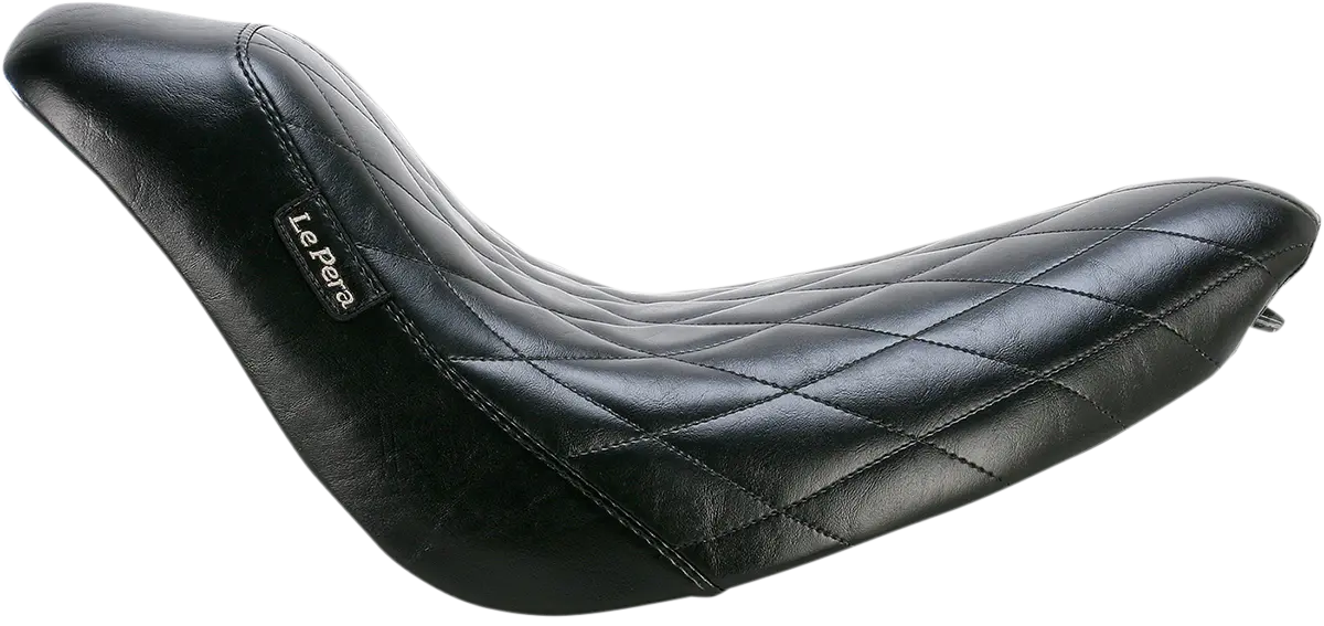 Le Pera Bare Bones Solo Seat - Diamond Stitch - For Harley Davidson
