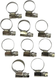 Parts Unlimited Embossed Stainless Steel Hose Clamps 10-16mm