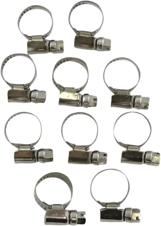 Parts Unlimited Embossed Stainless Steel Hose Clamps 10-16mm