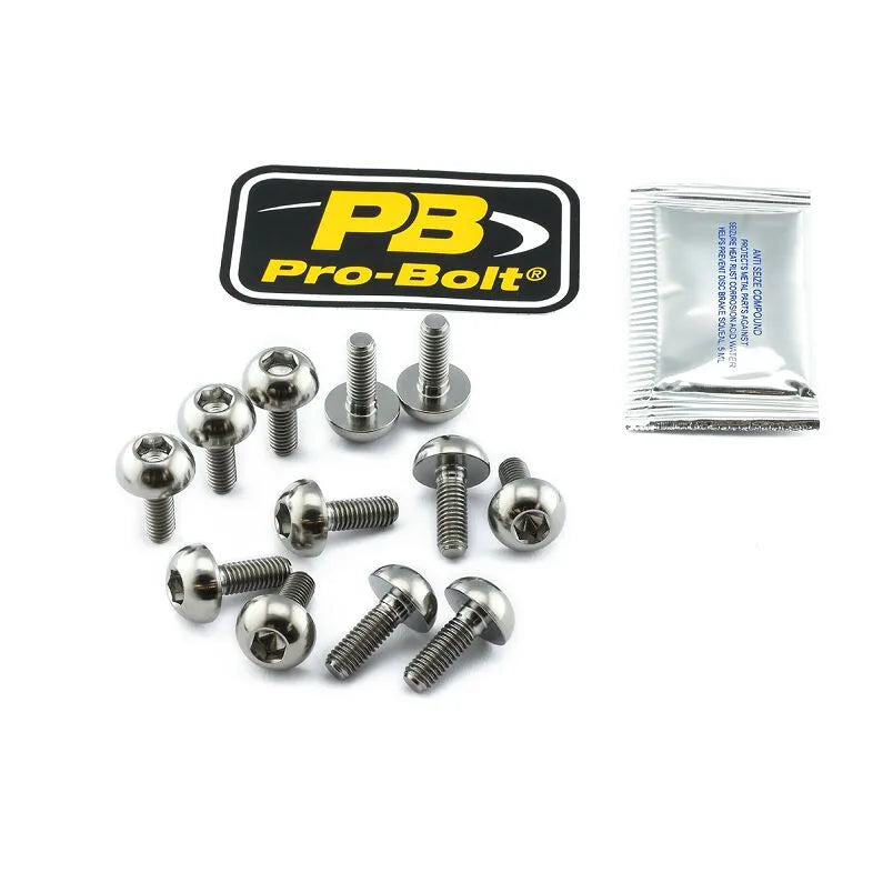 Pro Bolt Titanium Broms Rotor Monteringsbult Kit
