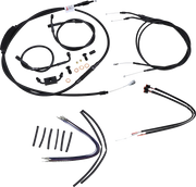 Burly Brand Black Vinyl Handlebar Cable/Line Kit for Ape Hangers