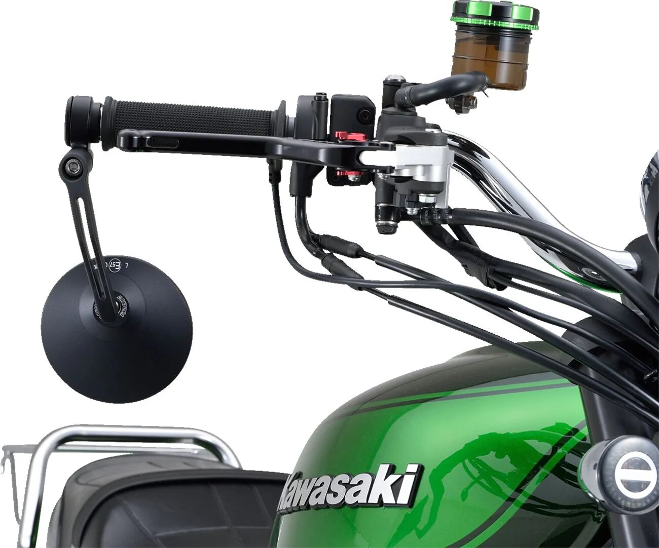 Daytona Aluminum Bar End Mirror - Black