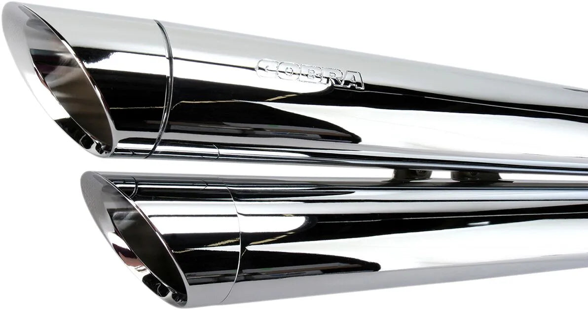 Cobra Streetrod Slashdown Exhaust System - Chrome 2-into-2