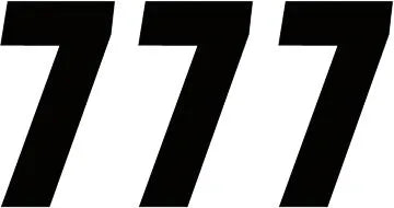 Factory Effex Number Stickers - 7 Black (3 Pack)