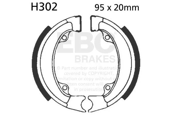 Ebc Organiska bromsbackar Set 160mm - Fram